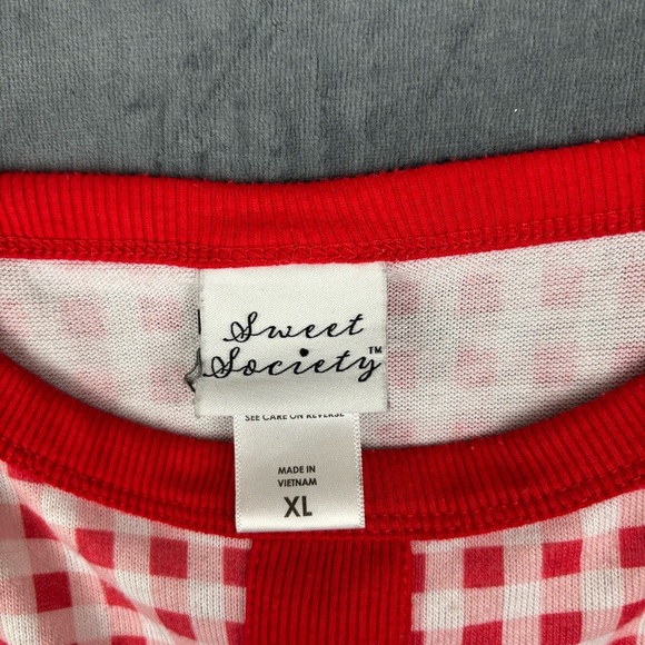 Sweet Society by Hottopic Red and White Gingham Crop Tank Top - Picture 4 of 7